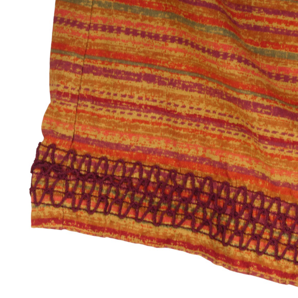 Lauren Ralph Lauren Knit Top Womens Size M Brown Smocked Button Detail Boho - Picture 5 of 10